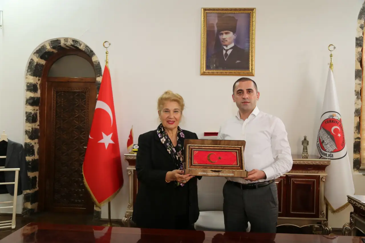 Siverek Kaymakamı Aydemir’den Yazar Hülya Çapar’a Anlamlı Plaket