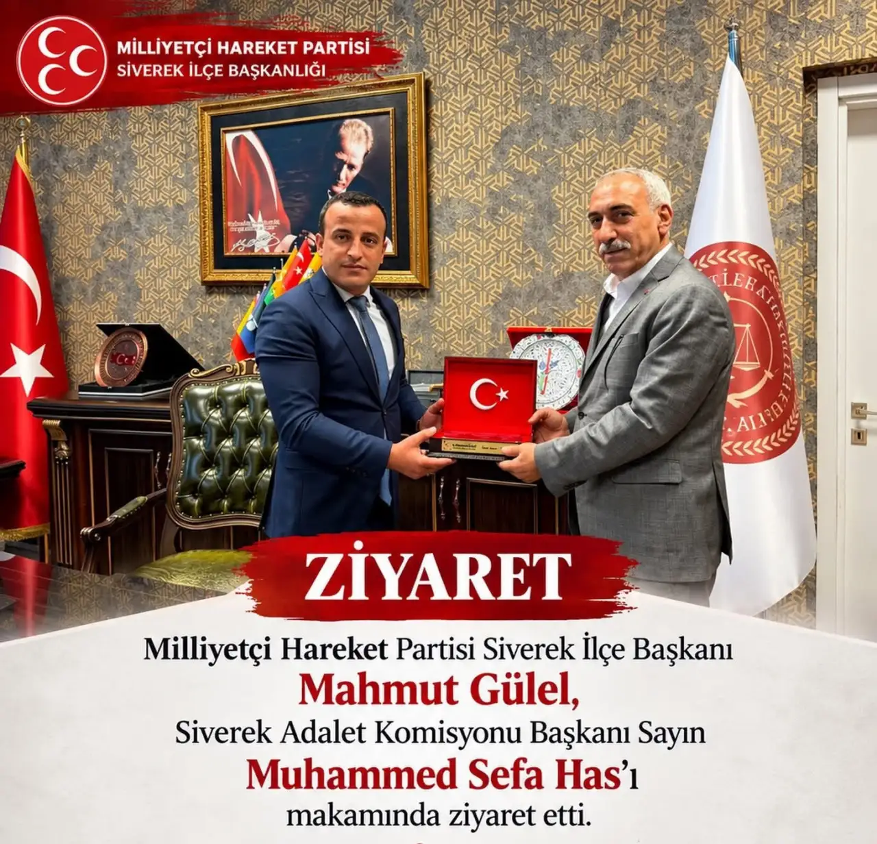 Siverek MHP Heyetinden Adalet Komisyonu Başkanı Has&rsquo;a Ziyaret