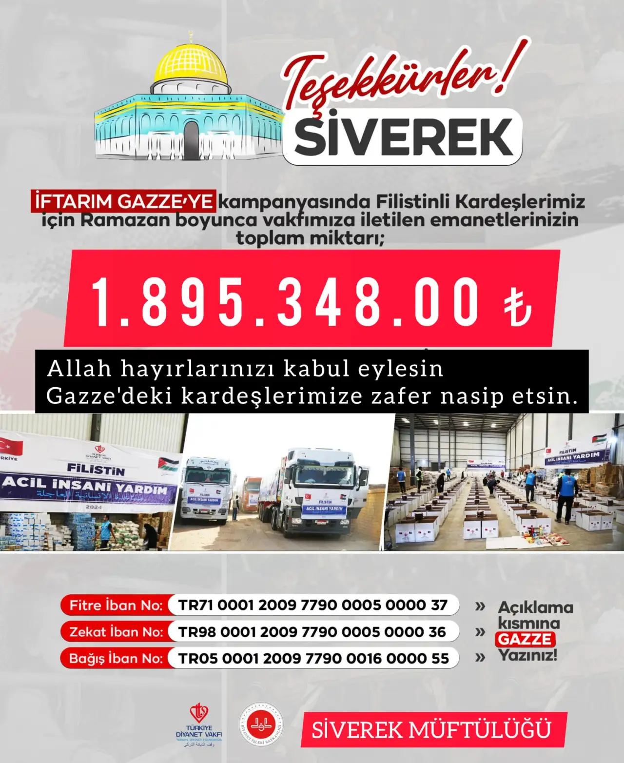 Teşekkürler Siverek: Ramazan Ayında Filistin'e Büyük Destek