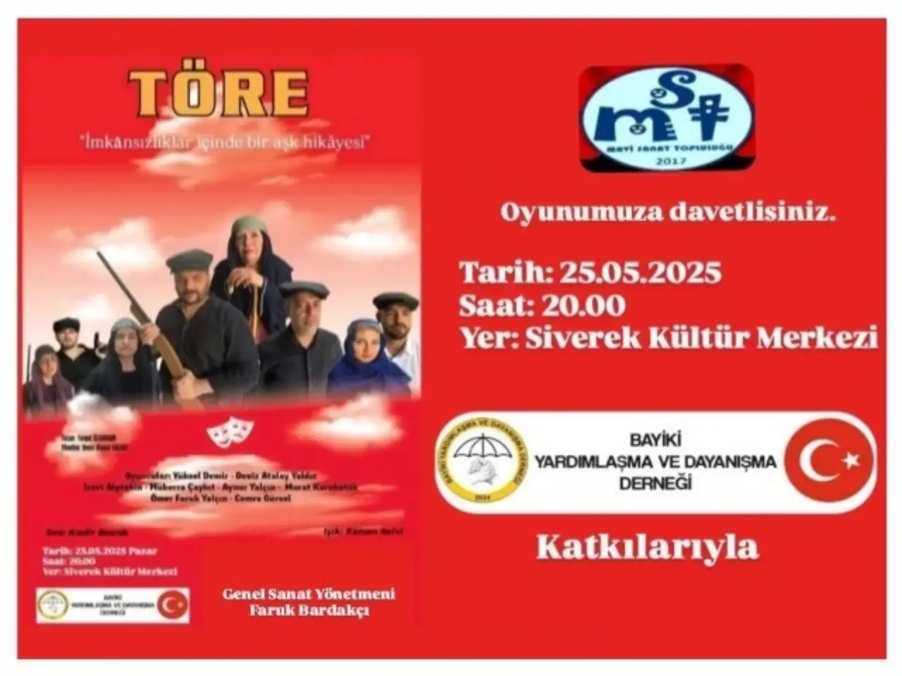 “Töre” Tiyatrosu Siverek Sahnesinde Seyirciyle Buluşuyor