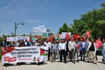 Batman Üniversitesi'nde Filistin'e Destek Yürüyüşü Gerçekleştirildi