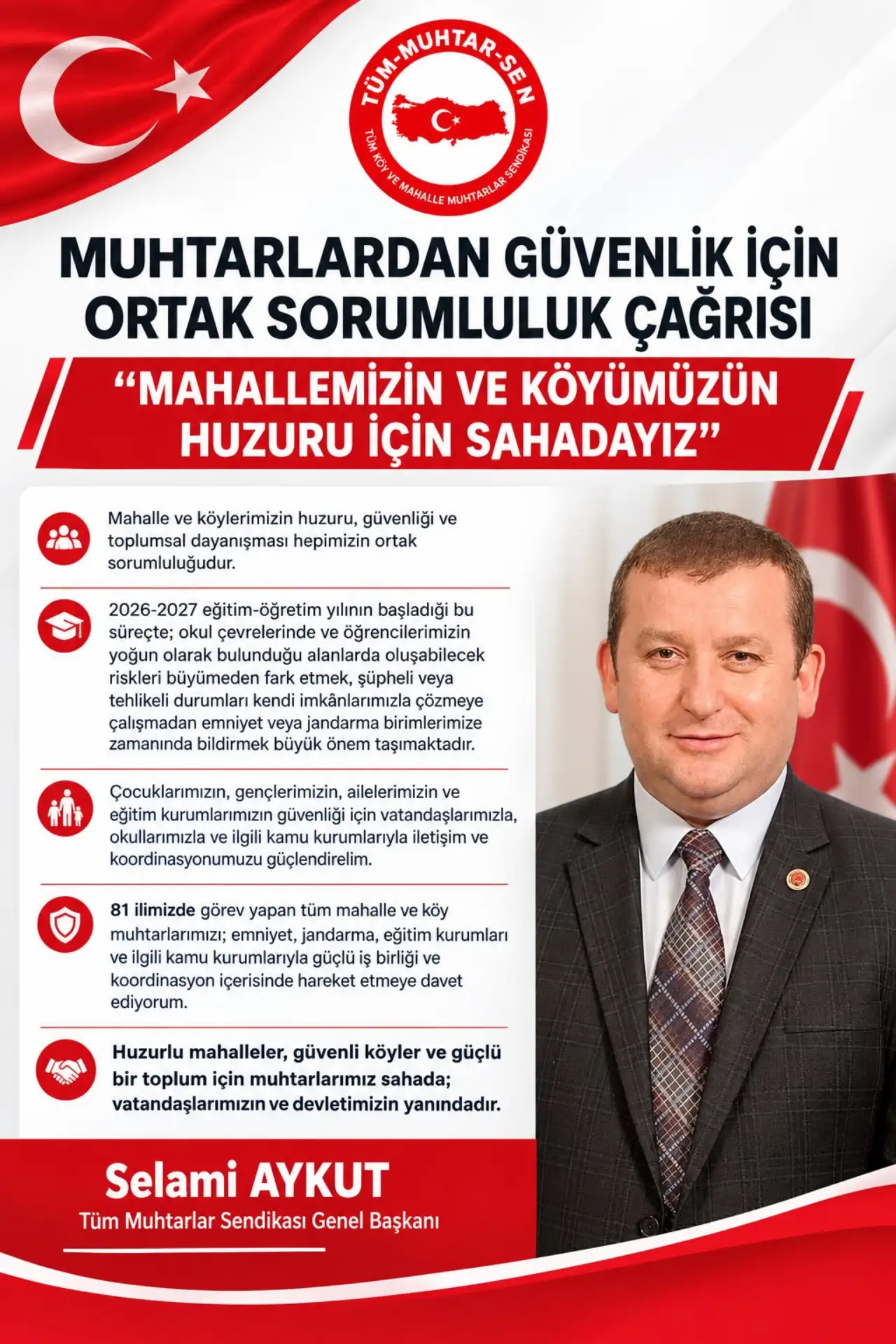 Muhtarlardan Mahalle ve K&ouml;ylerde G&uuml;venlik İ&ccedil;in Ortak Sorumluluk &Ccedil;ağrısı
