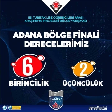 SANKO Okulları Bölge Finalinden Altı Birincilik ve İki Üçüncülük İle Dönüyor