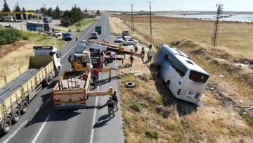 Şanlıurfa Suruç'ta Yolcu Otobüsü Devrildi: 6 Yaralı