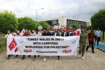 Siirt Üniversitesi Öğrencileri Filistin İçin Yürüdü: ABD ve İngiltere'deki Eylemlere Destek