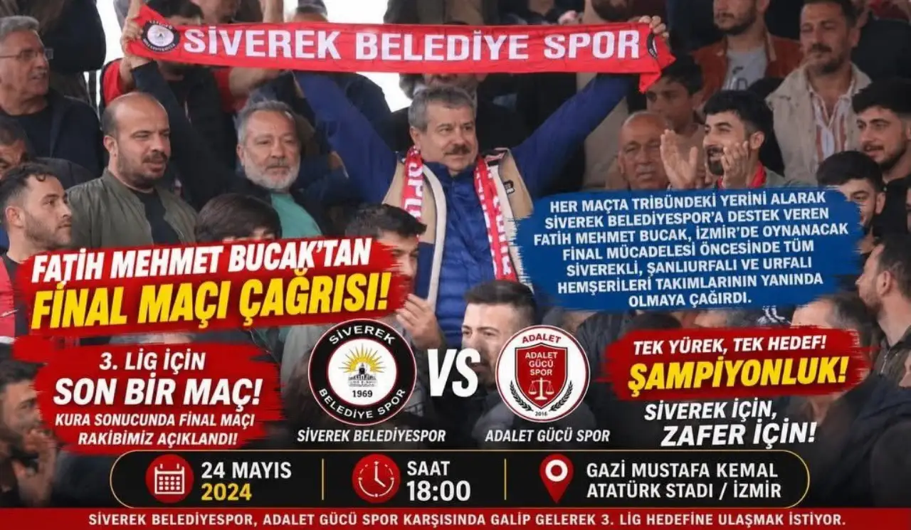 Siverek Belediyespor'un Tarihi Sınavı: Fatih Mehmet Bucak'tan 3. Lig İ&ccedil;in Dev &Ccedil;ağrı