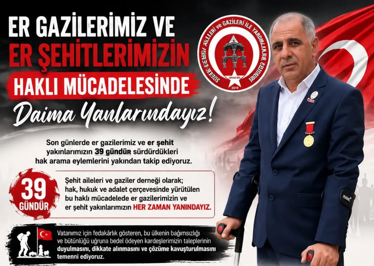 Siverek Şehit Aileleri ve Gaziler Derneği&rsquo;nden 39 G&uuml;nl&uuml;k Hak Arayışına Destek