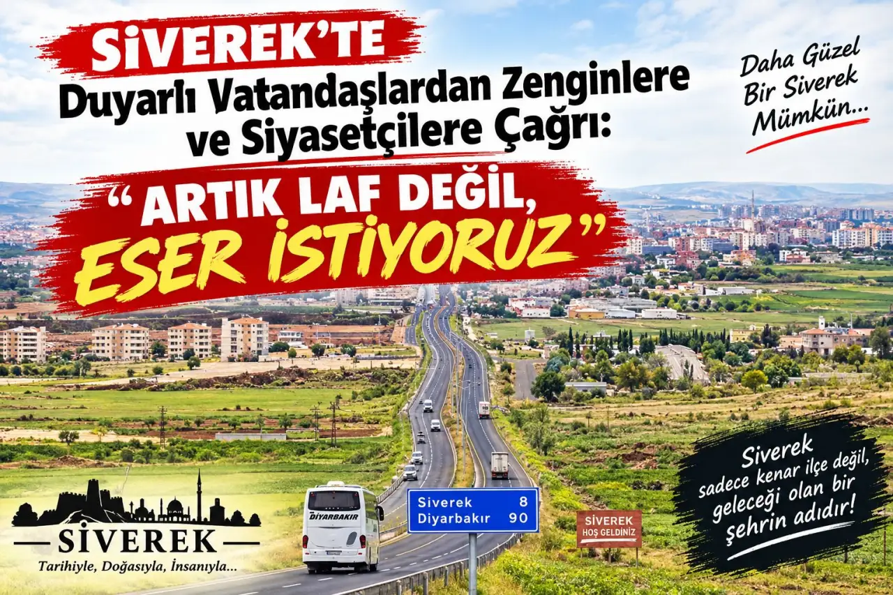 Siverek&rsquo;te Duyarlı Vatandaşlardan &Ccedil;ağrı &ldquo;Artık Laf Değil, Eser İstiyoruz&rdquo;