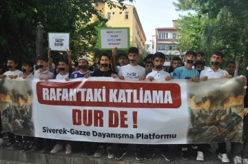 Siverek'te Yüzlerce Kişi İsrail'i Sessiz Yürüyüşle Protesto Etti