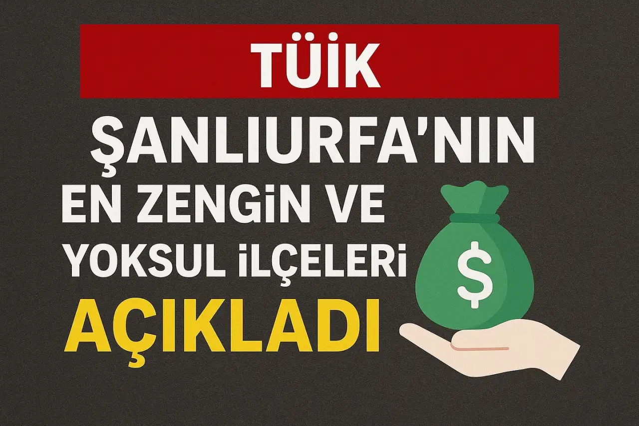 TÜİK Açıkladı: Şanlıurfa’nın En Zengin ve En Yoksul İlçeleri Belli Oldu