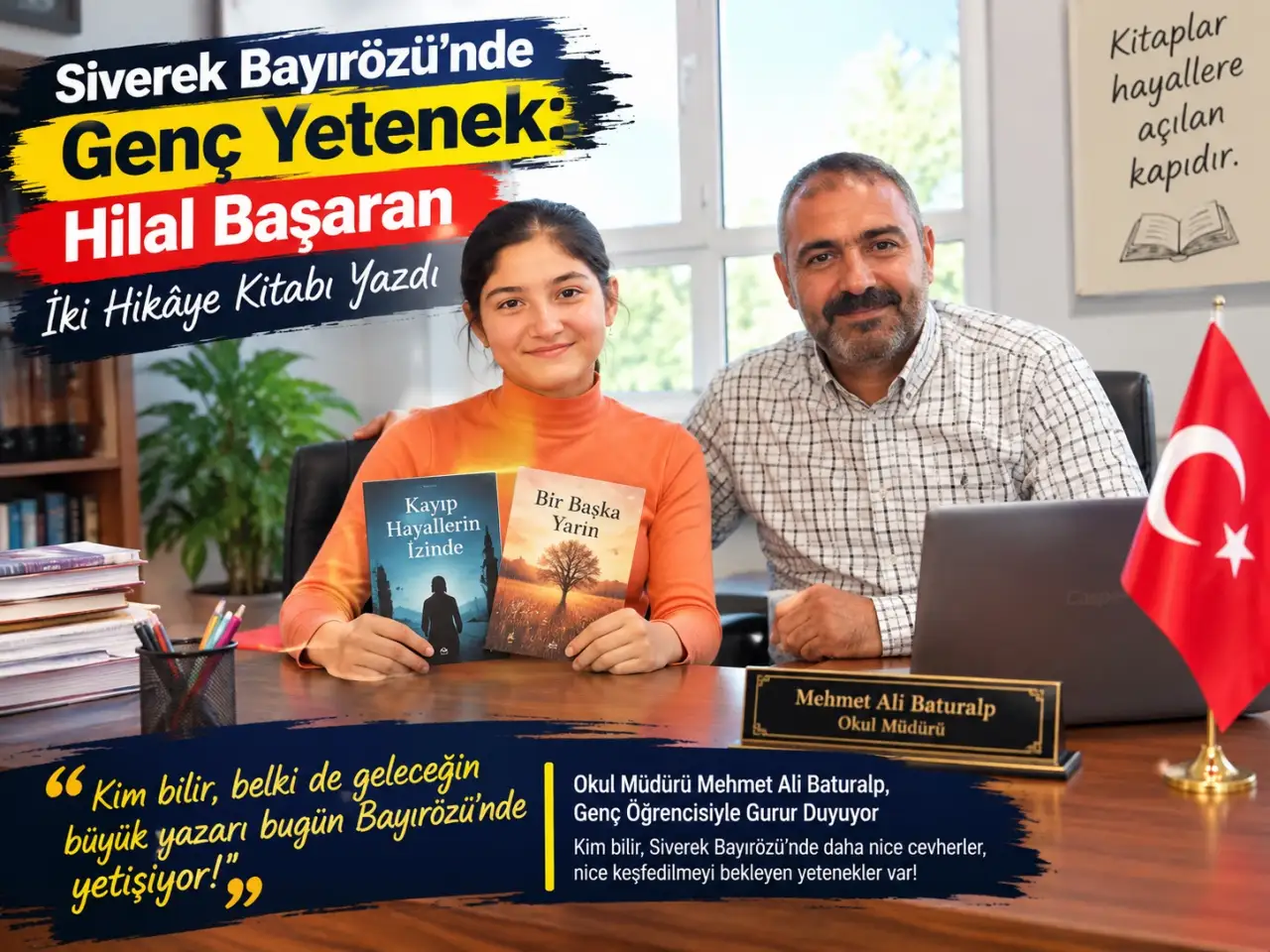 Siverek Bayırözü’nde Genç Yetenek: Hilal Başaran İki Hikâye Kitabı Yazdı