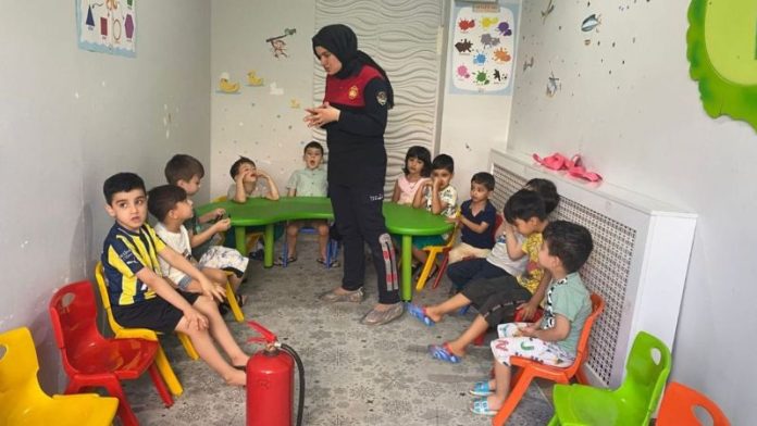 Miniklere Yangın Eğitimi Verildi