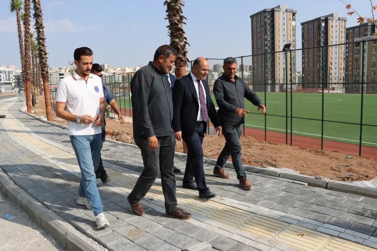 Mehmetçik Spor Tesislerinde Başkan Çiftçi Çalışmaları İnceledi