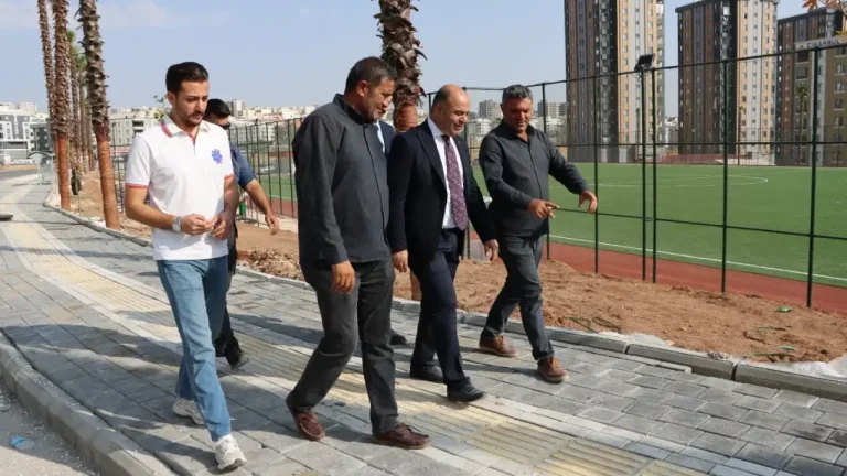 Mehmetçik Spor Tesislerinde Başkan Çiftçi Çalışmaları İnceledi